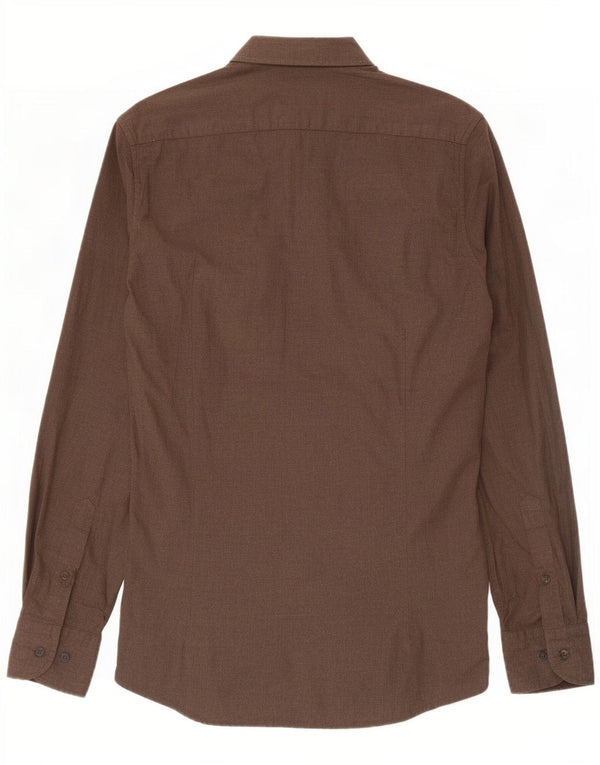 Camicia Uomo Massimo Dutti Piccola Marrone Cotone