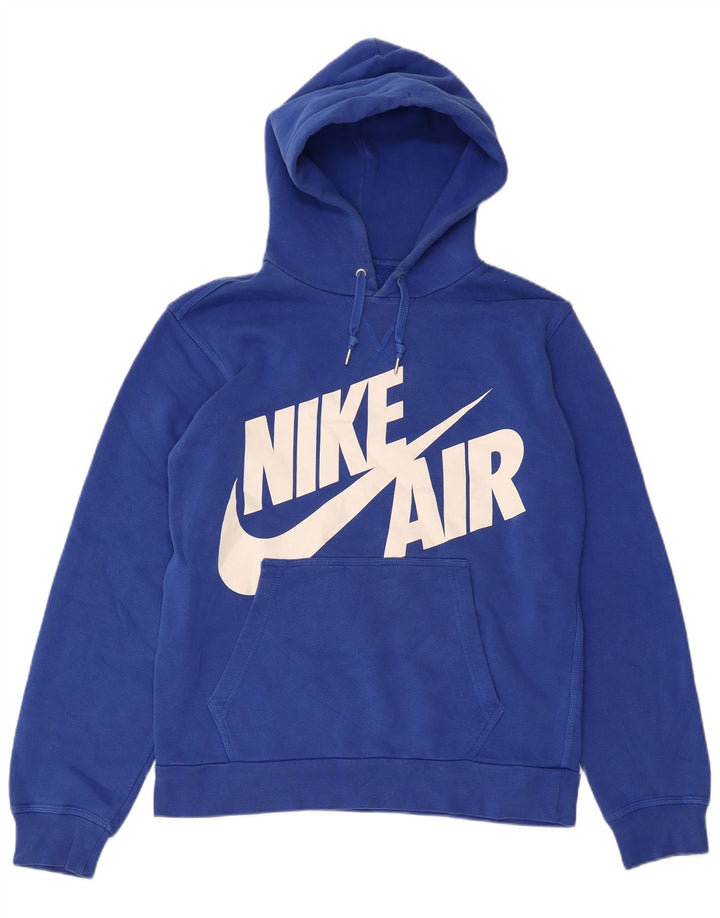 Felpa con cappuccio NIKE Air Graphic da uomo in cotone blu medio