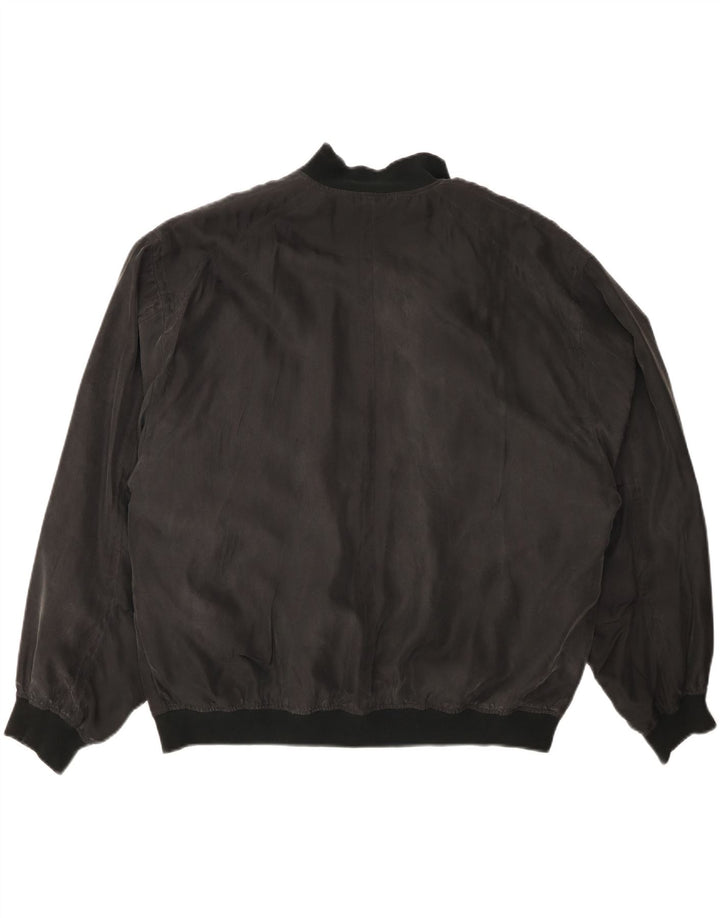 Giubbotto bomber da uomo VINTAGE UK 40 grande seta grigia