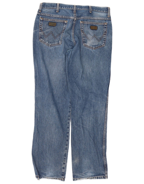 Jeans dritti da uomo Wrangler Texas W36 L32 cotone blu