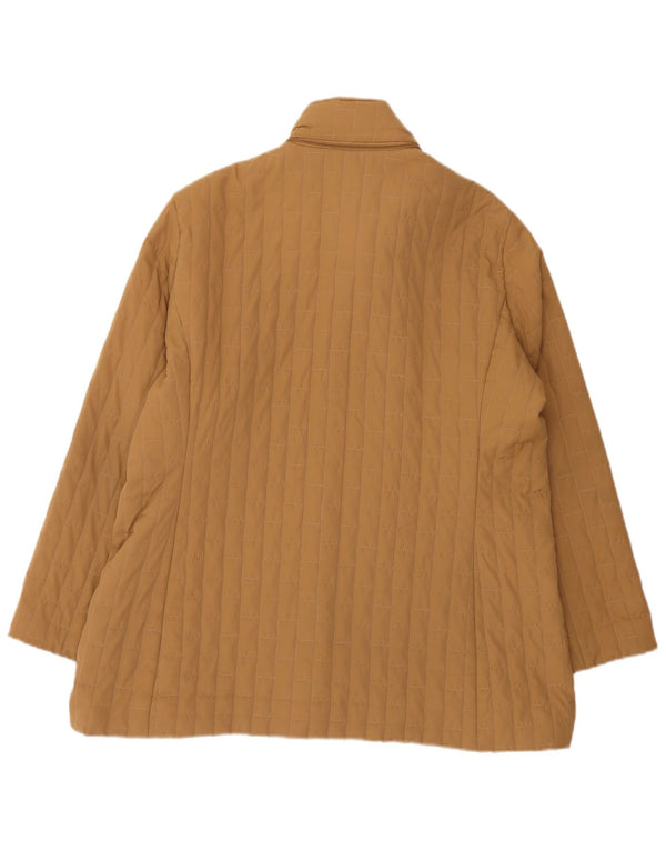ELENA MIRO Giacca trapuntata da donna vestibilità ampia con cappuccio UK 14 Large Beige