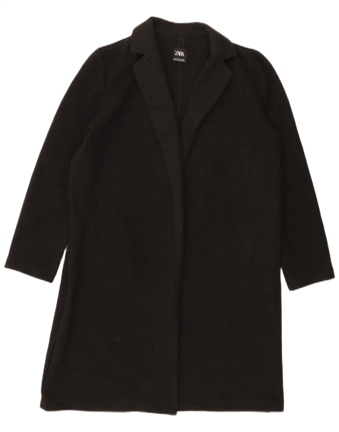 Soprabito aperto da donna vestibilità ampia Zara UK 14 poliestere nero medio