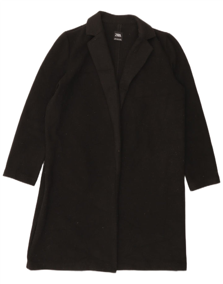 Soprabito aperto da donna vestibilità ampia Zara UK 14 poliestere nero medio