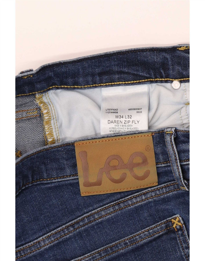 Jeans dritti da uomo Lee Daren Zip Fly W34 L32 cotone blu