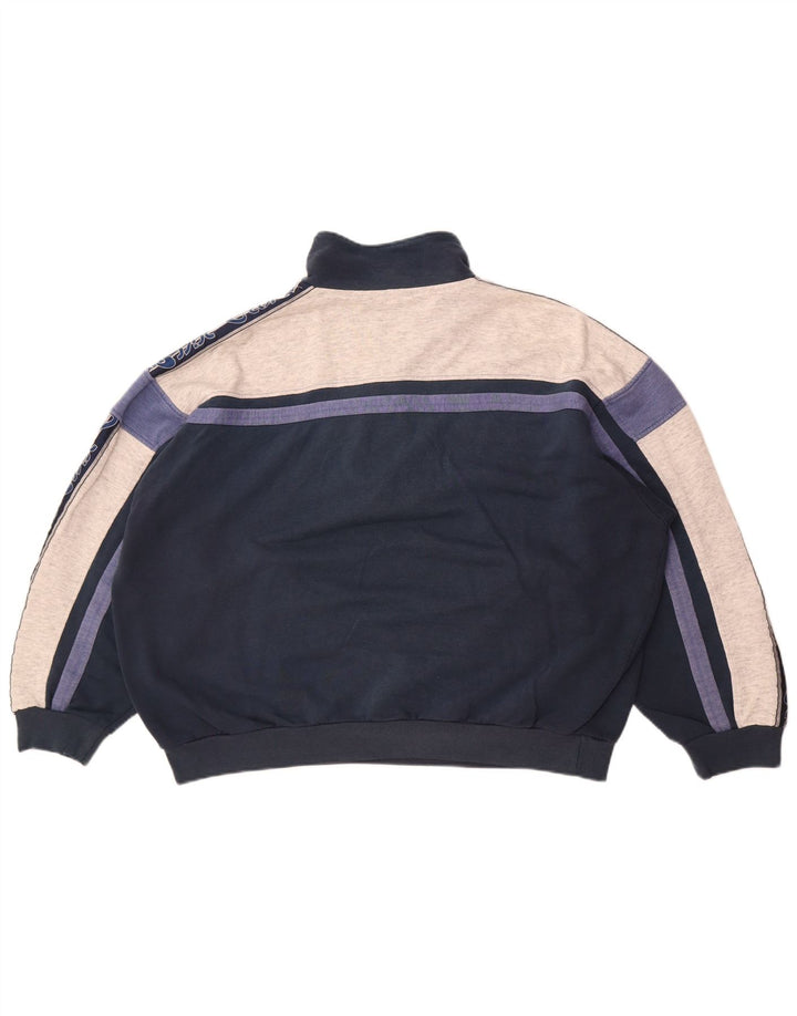 Felpa con grafica oversize da donna Asics, maglione UK 14, grande, blu navy