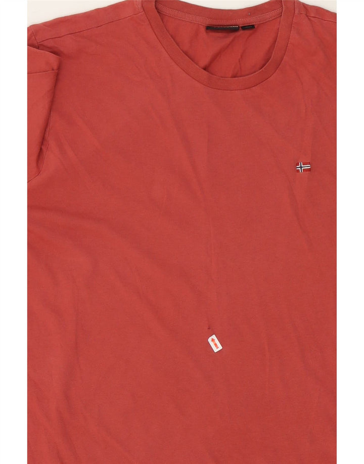 NAPAPIJRI Mens T-Shirt Top Small Red Vintage Napapijri and Second-Hand Napapijri from Messina Hembry 