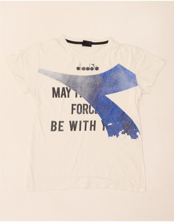 T-shirt grafica da uomo Diadora Top Small bianca