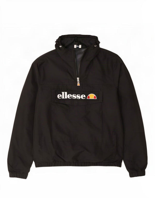 Giacca anorak con cappuccio grafico da uomo Ellesse UK 40 Large Black Sports