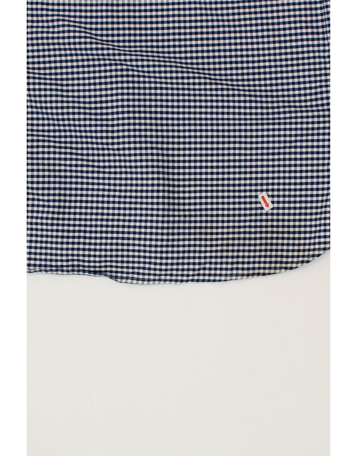 J. CREW Mens Shirt Large Navy Blue Gingham Cotton Vintage J. Crew and Second-Hand J. Crew from Messina Hembry 