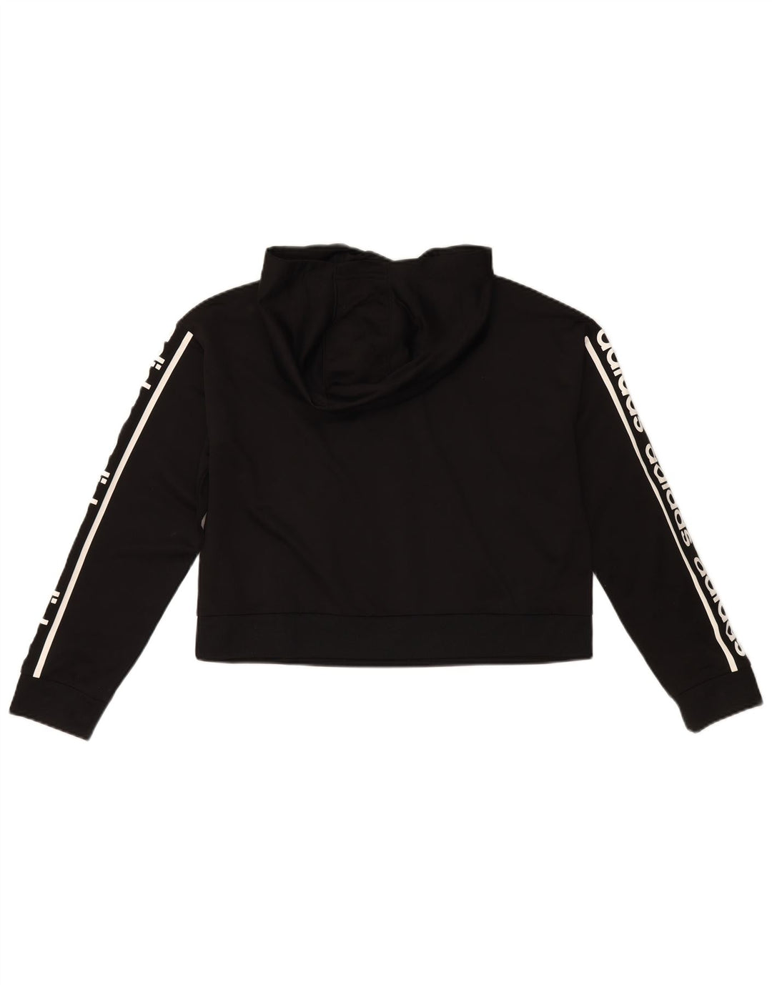 Felpa con cappuccio grafica oversize da donna Adidas UK 8/10 Small Poliestere nero