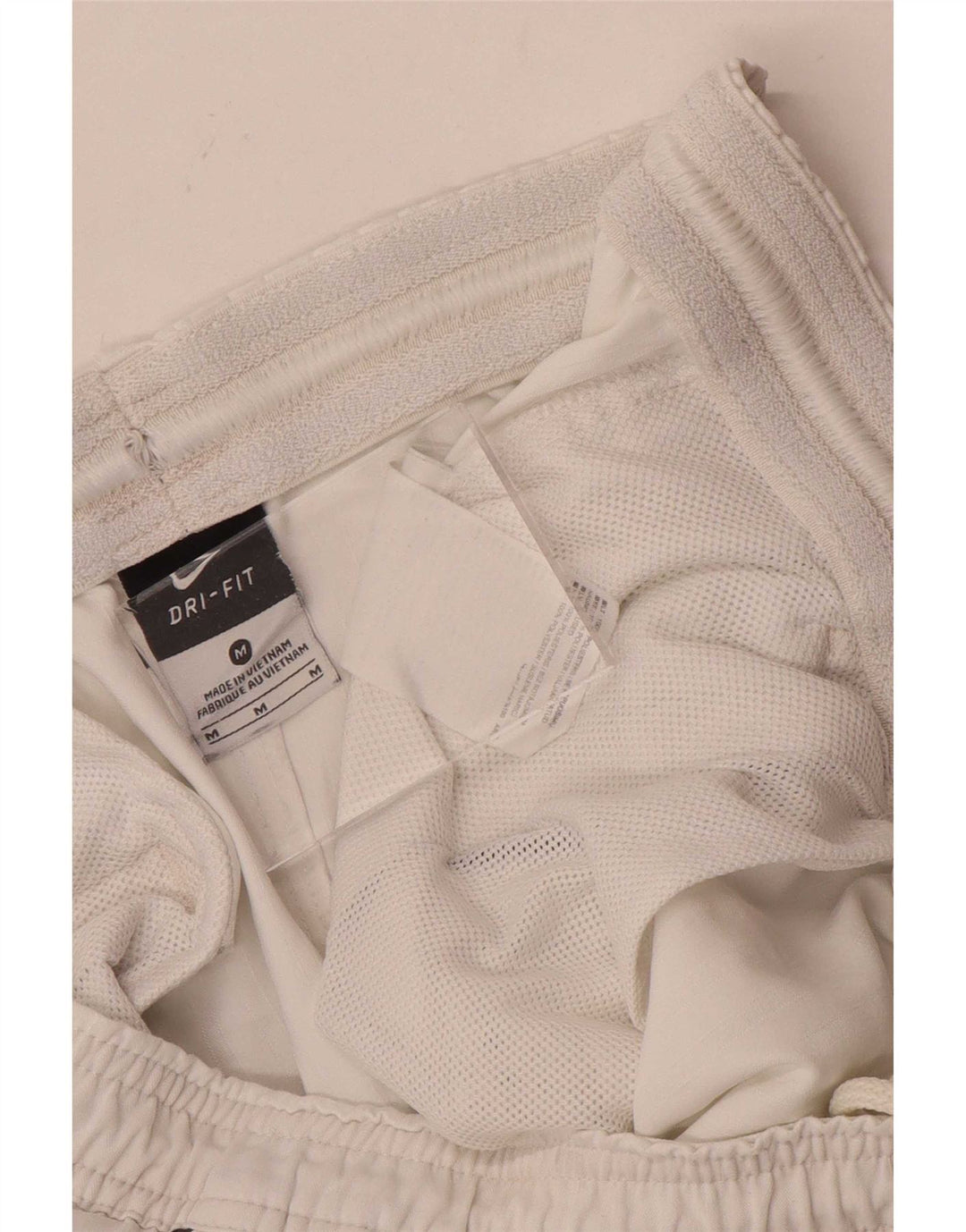 Pantaloncini sportivi Nike Dri Fit da uomo, poliestere bianco medio