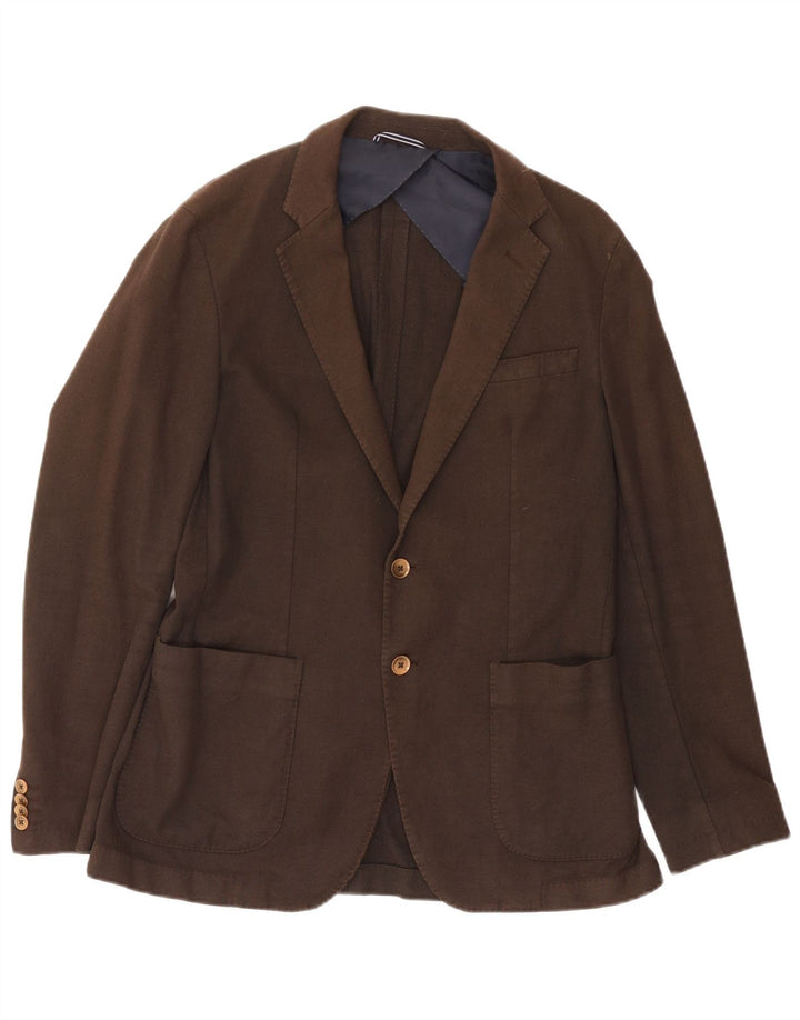 TOMMY HILFIGER Mens Tailored 2 Button Blazer Jacket IT 50 Large Brown