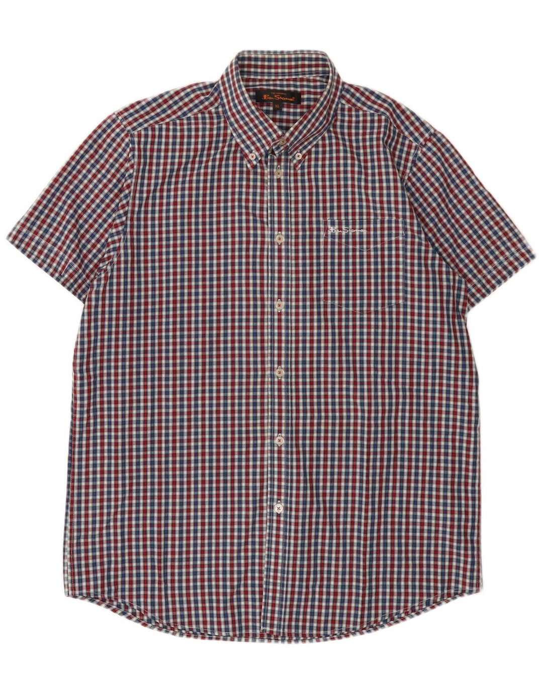 Camicia a maniche corte da uomo Ben Sherman XL a quadretti multicolore