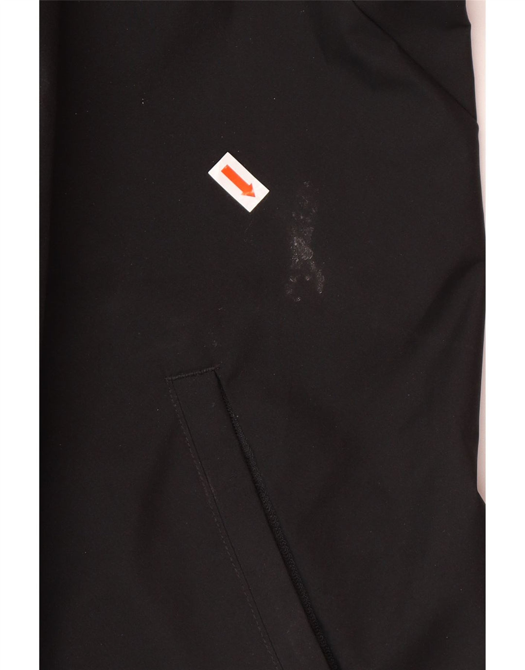 ADIDAS Giacca antipioggia con cappuccio grafica da uomo UK 46 3XL Poliestere nero