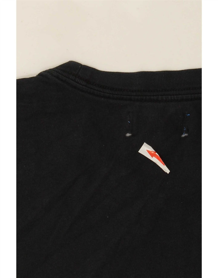 T-shirt grafica da uomo Adidas Top in cotone nero medio