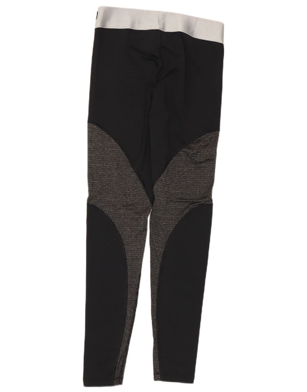 Leggings grafici Nike Dri Fit da donna UK 12 Medium Black Colourblock