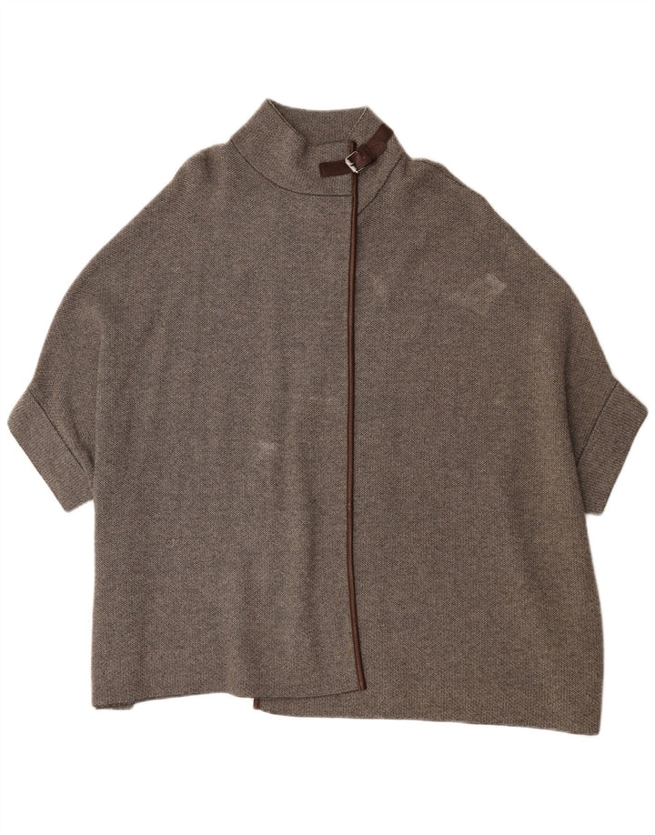 Maglione cardigan oversize con maniche a 3/4 da donna Massimo Dutti UK 10 piccolo grigio