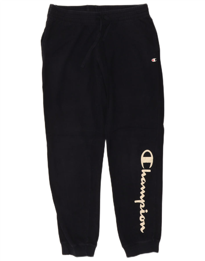 CHAMPION Pantaloni da tuta con grafica da uomo Joggers Large Blu Navy