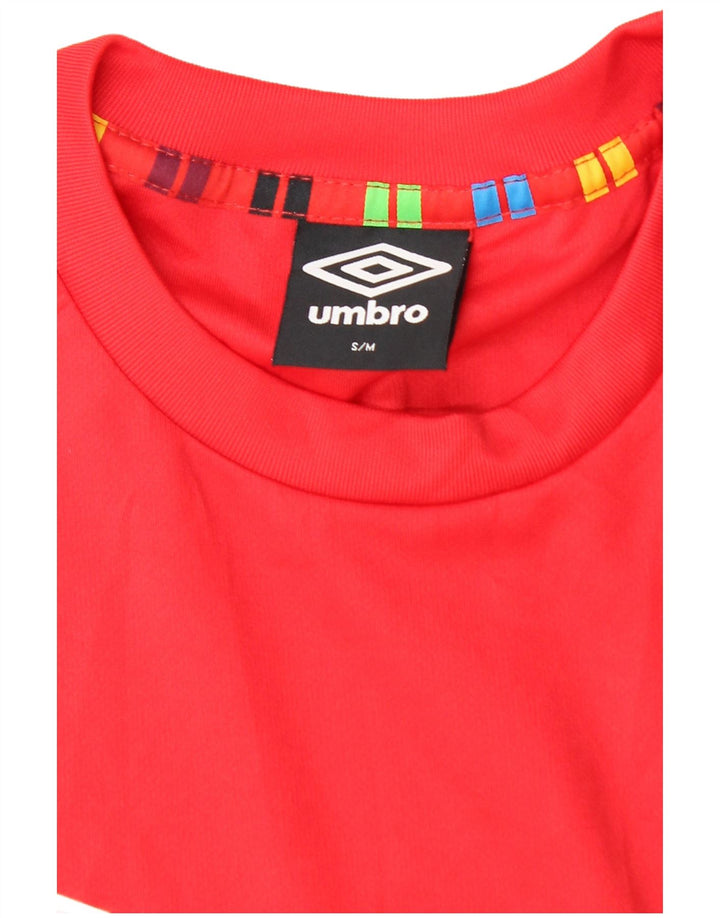 T-shirt da uomo UMBRO Top piccola rossa in poliestere color block