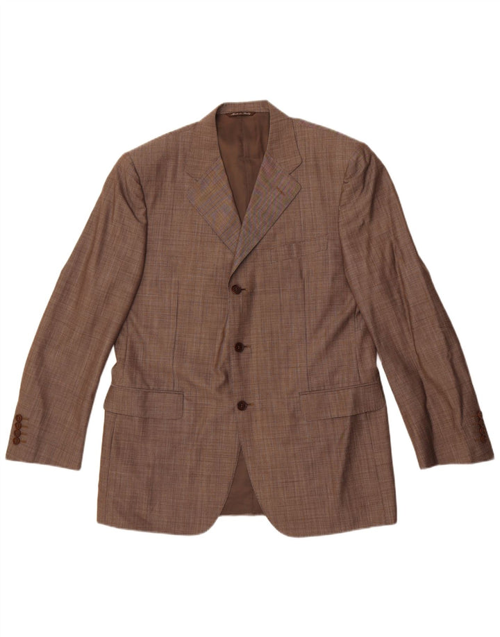Giacca Blazer 3 Bottoni Canali Uomo IT 50 Large Grigio Lana