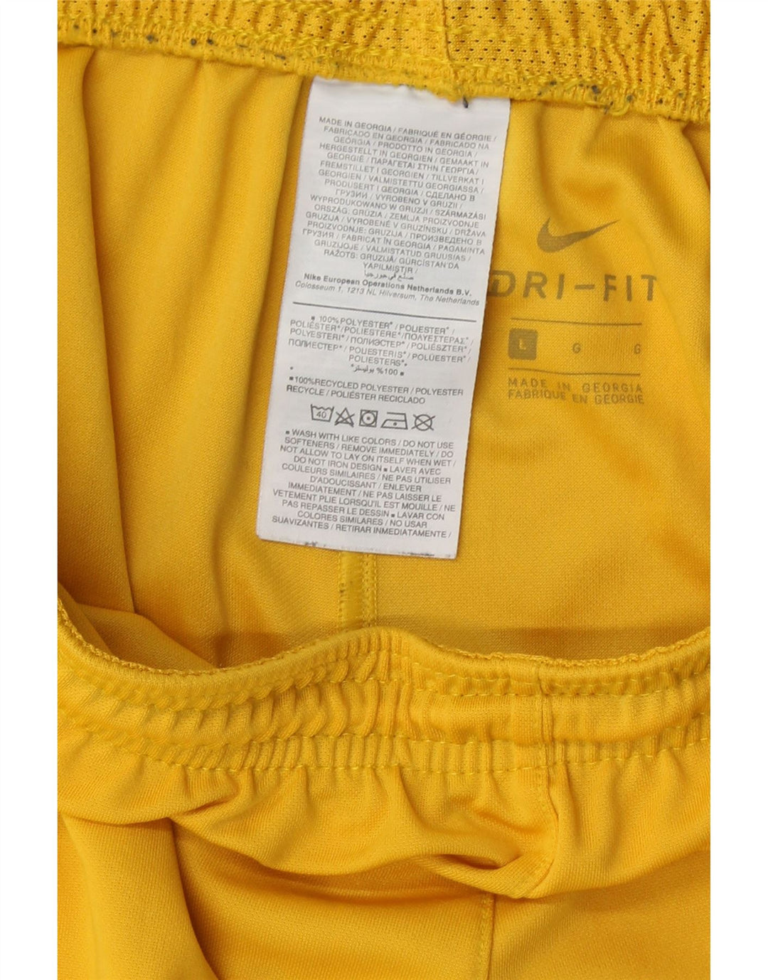 Pantaloncini sportivi Nike Dri Fit da uomo, grandi, gialli, in poliestere