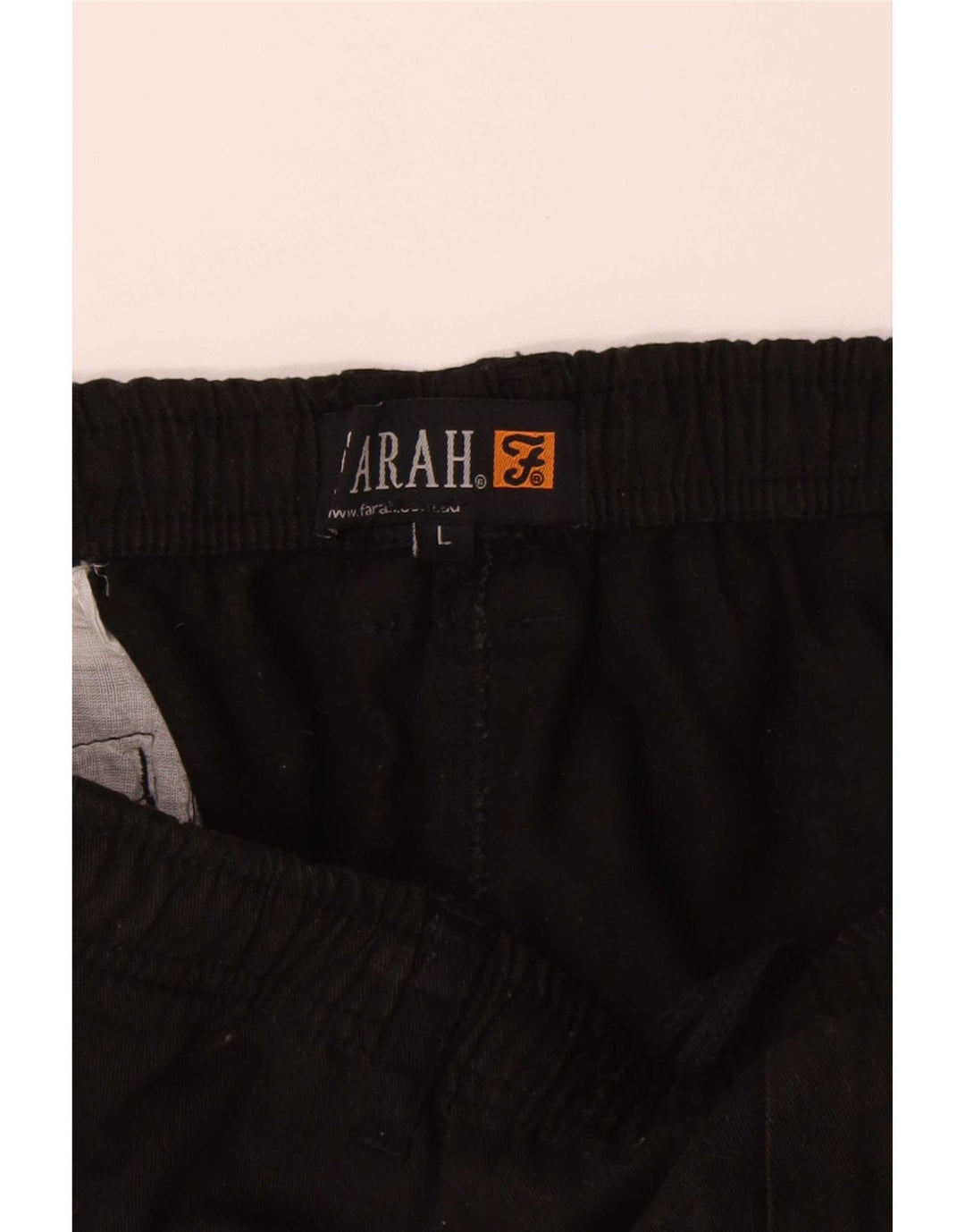 Pantaloni cargo da donna a gamba larga Farah grandi W34 L27 neri