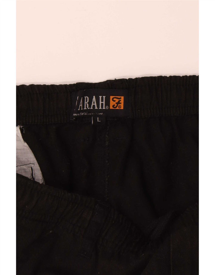 Pantaloni cargo da donna a gamba larga Farah grandi W34 L27 neri