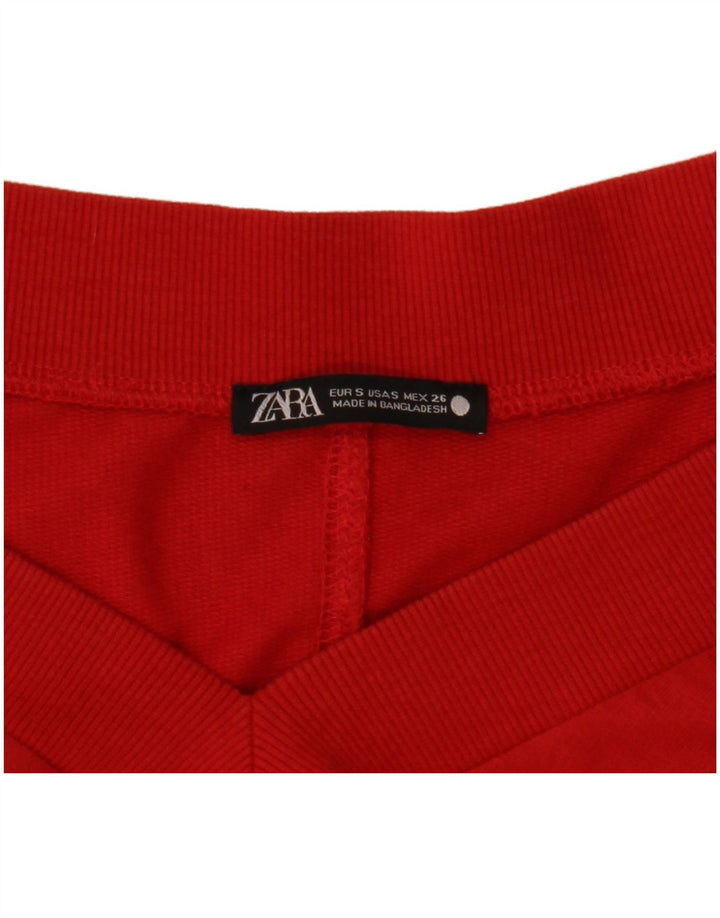 Abito a trapezio a maniche lunghe da donna Zara UK 10 piccolo rosso