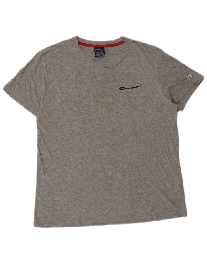 T-shirt da uomo CHAMPION Top in cotone grigio medio