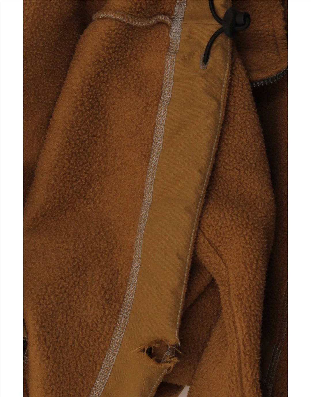 Maglione in pile da uomo con zip e collo Murphy & Nye, grande, in poliestere beige