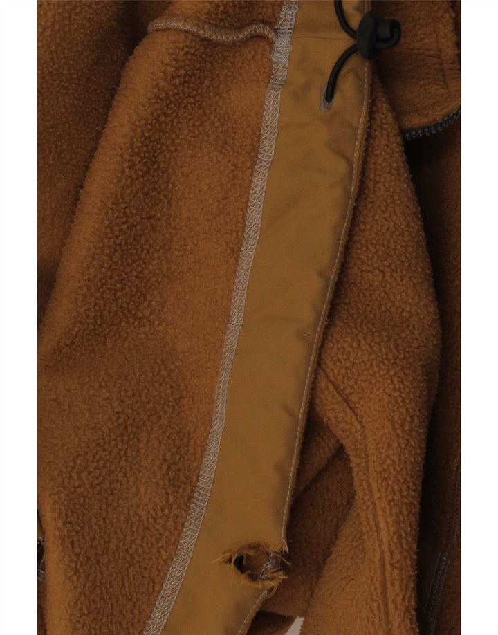 Maglione in pile da uomo con zip e collo Murphy & Nye, grande, in poliestere beige
