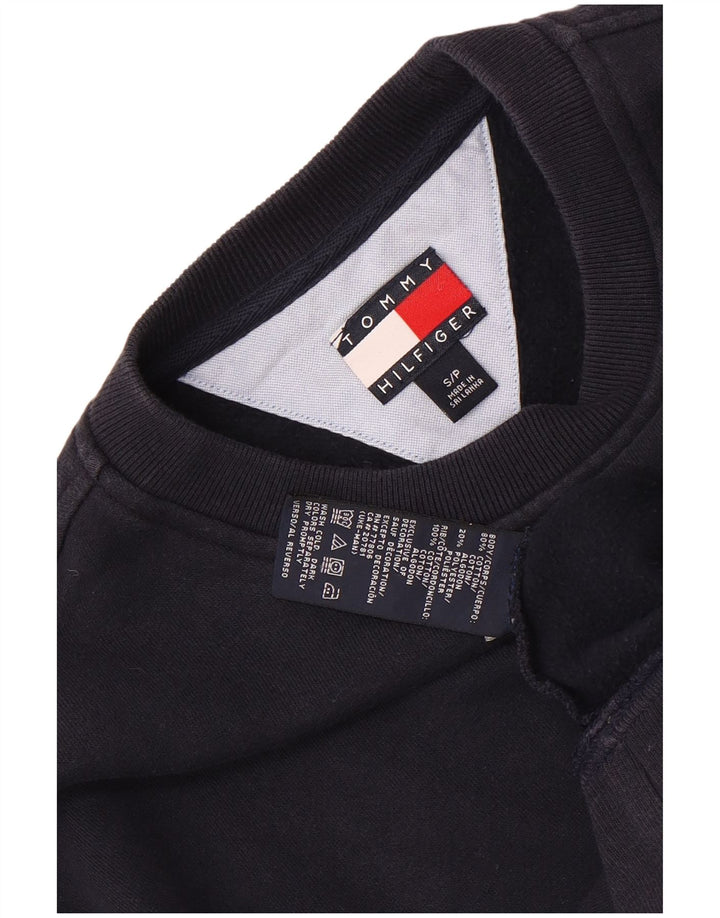 Tommy Hilfiger Uomo Felpa Maglione Piccolo Blu Navy Cotone