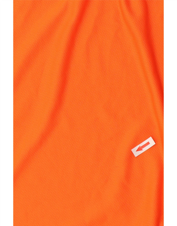 Maglia Nike Dri Fit da uomo a maniche lunghe, grande, in poliestere color block arancione