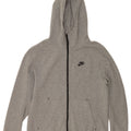 Felpa con cappuccio e zip Nike da uomo, piccola, in cotone grigio screziato