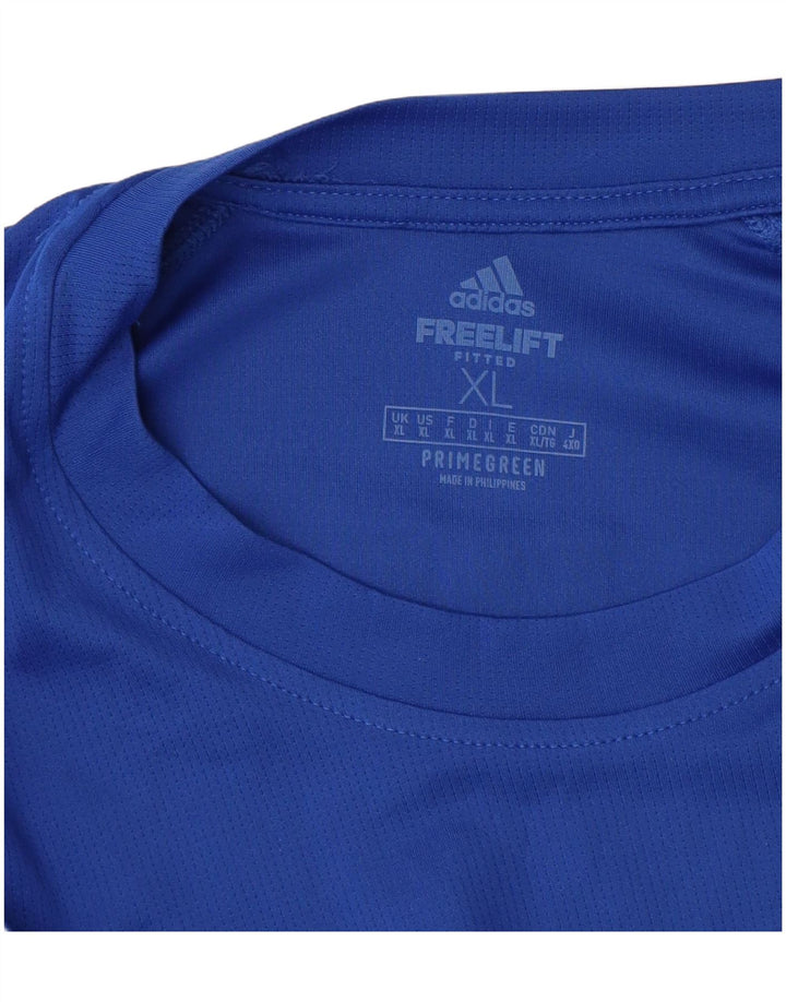 T-shirt Adidas Aeroready da uomo Top XL blu poliestere