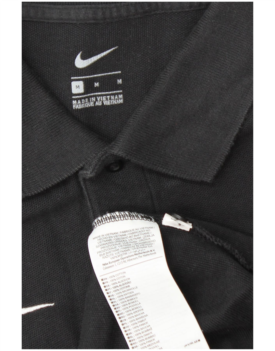 Polo NIKE da uomo in cotone nero medio