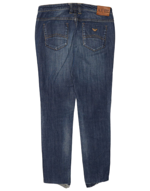 Jeans skinny a vita bassa da donna Armani W28 L27 cotone blu