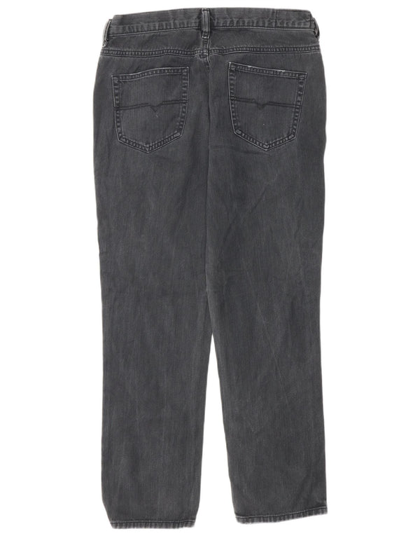 Jeans dritti slim effetto consumato alla caviglia da donna Diesel W29 L27 Grigi