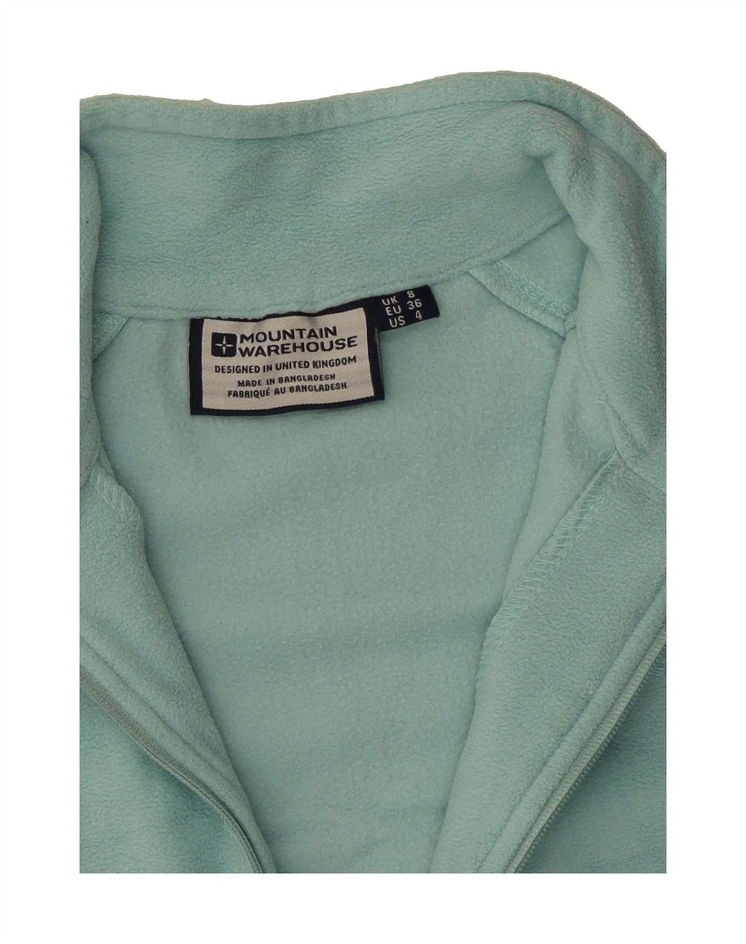 MOUNTAIN WAREHOUSE Womens Fleece Jacket UK 8 Small Turquoise Polyester Vintage Mountain Warehouse and Second-Hand Mountain Warehouse from Messina Hembry 