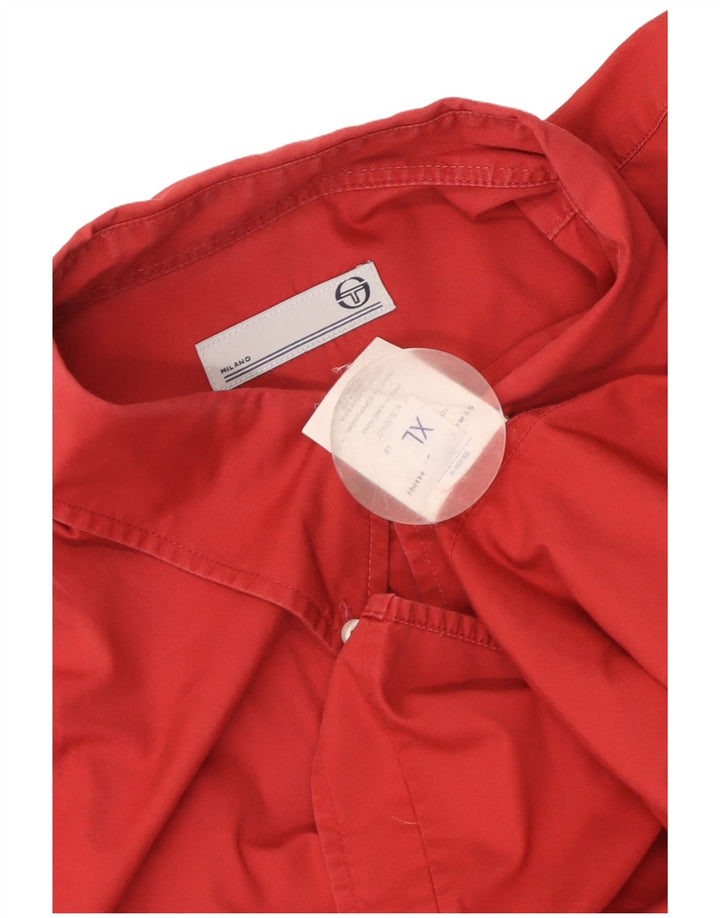 Camicia Sergio Tacchini Uomo Manica Corta XL Rosso Cotone