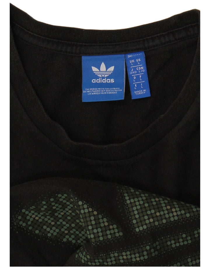 T-shirt grafica da uomo Adidas grande nera