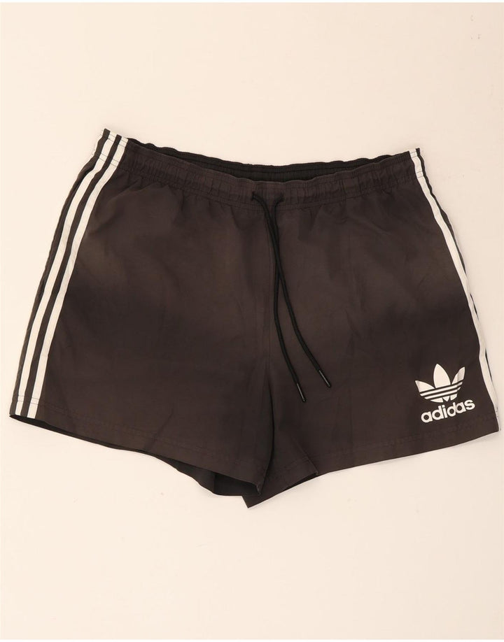 Pantaloncini sportivi da uomo Adidas grandi in poliestere nero