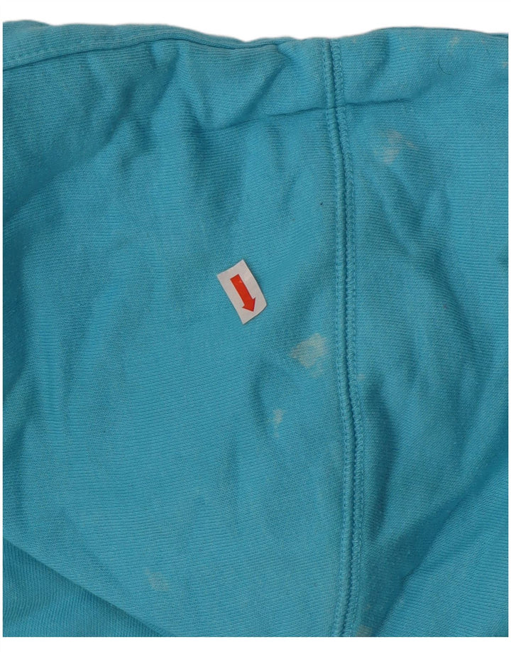 Maglione con cappuccio e zip grafica da donna NIKE UK 14 Cotone blu medio
