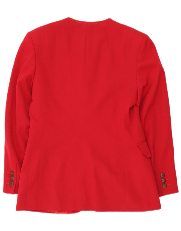 Seventy Giacca Blazer a 2 Bottoni da Donna IT 44 Medio Rosso Lana Vergine