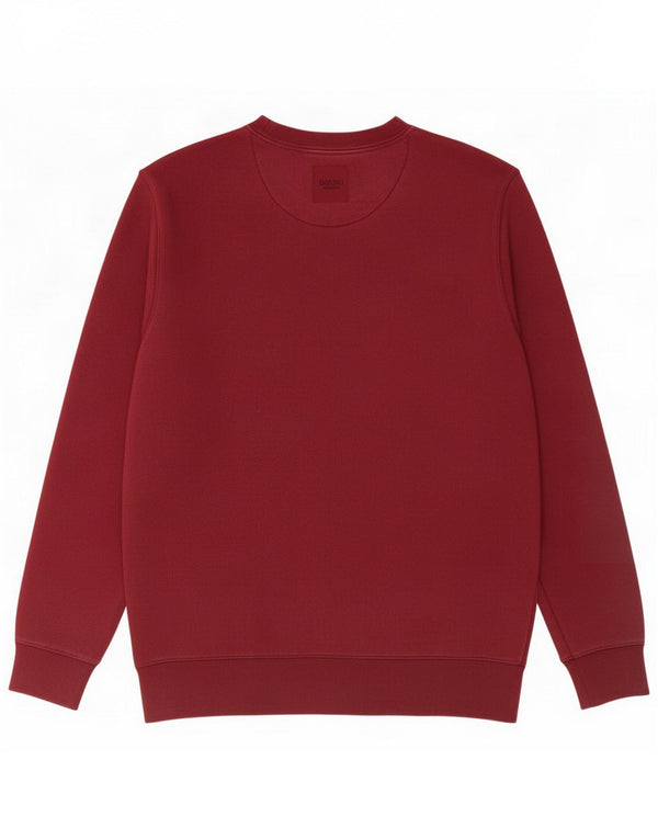 Jack Wills Felpa grafica da uomo Maglione grande Borgogna Cotone
