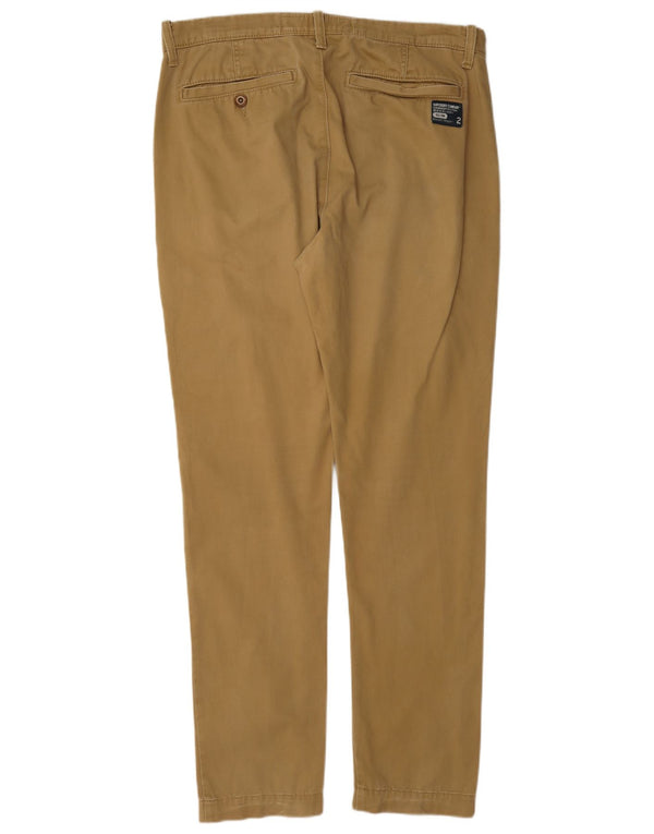 Pantaloni chino slim da uomo Superdry grandi W36 L31 cotone beige