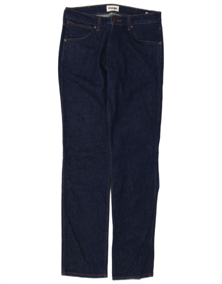 Jeans dritti da uomo Wrangler Greensboro W30 L34 cotone blu navy