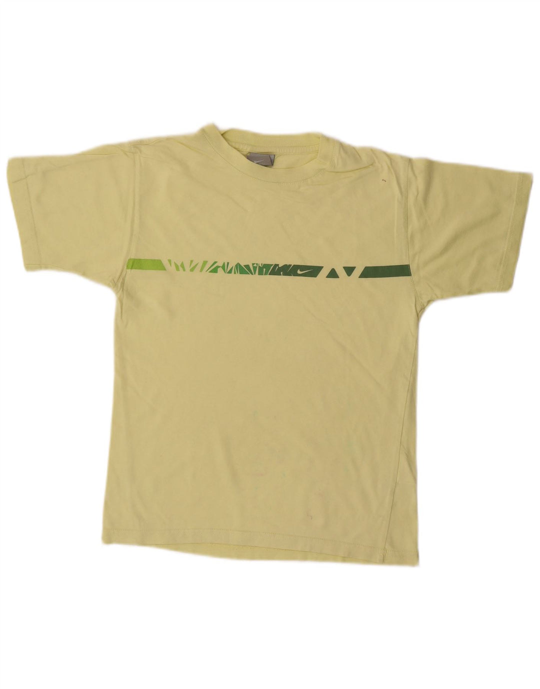 T-shirt grafica da ragazzo Nike Top 10-11 anni in cotone giallo medio