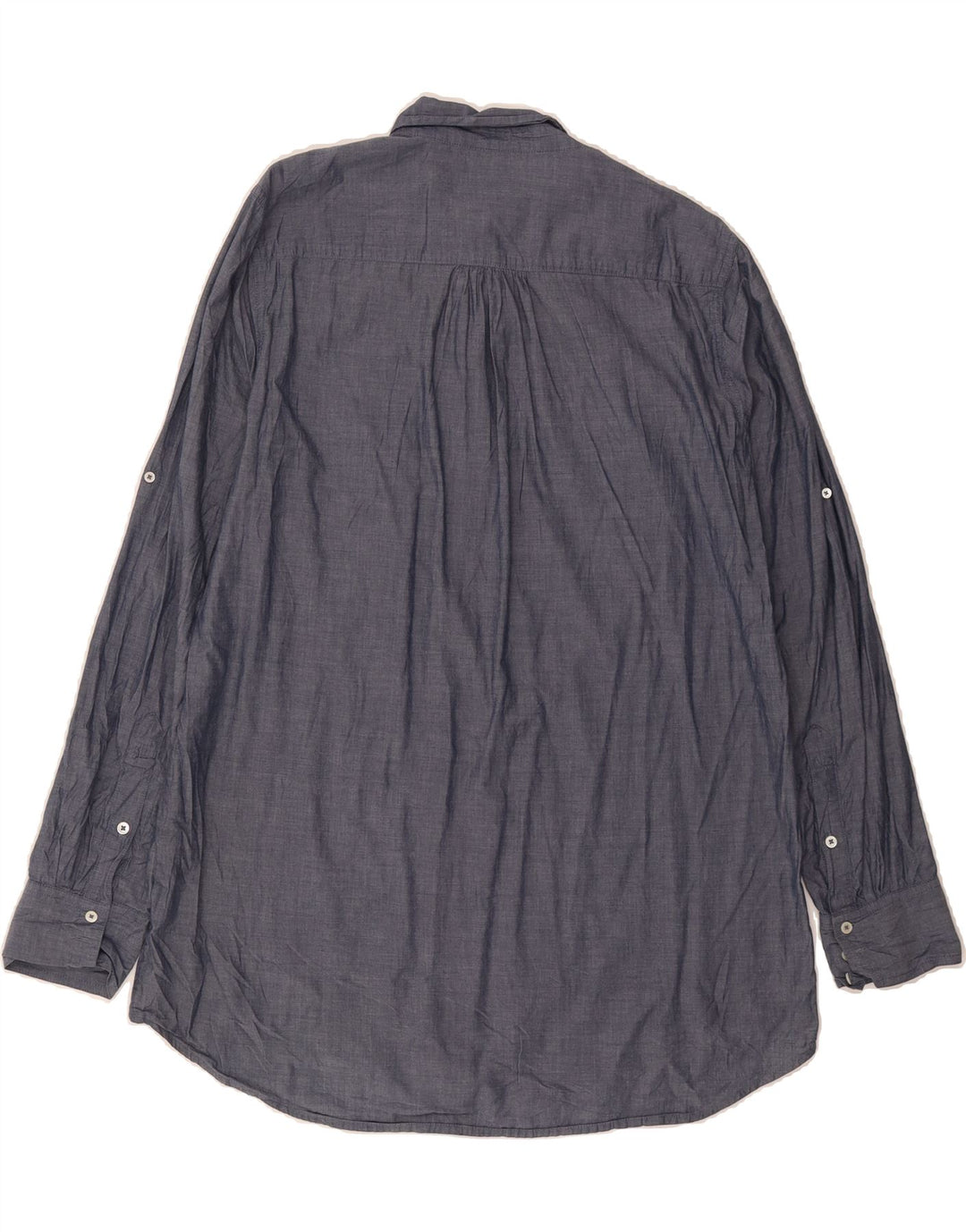 J. CREW Womens Pullover Shirt UK 16 Large Navy Blue Cotton Vintage J. Crew and Second-Hand J. Crew from Messina Hembry 