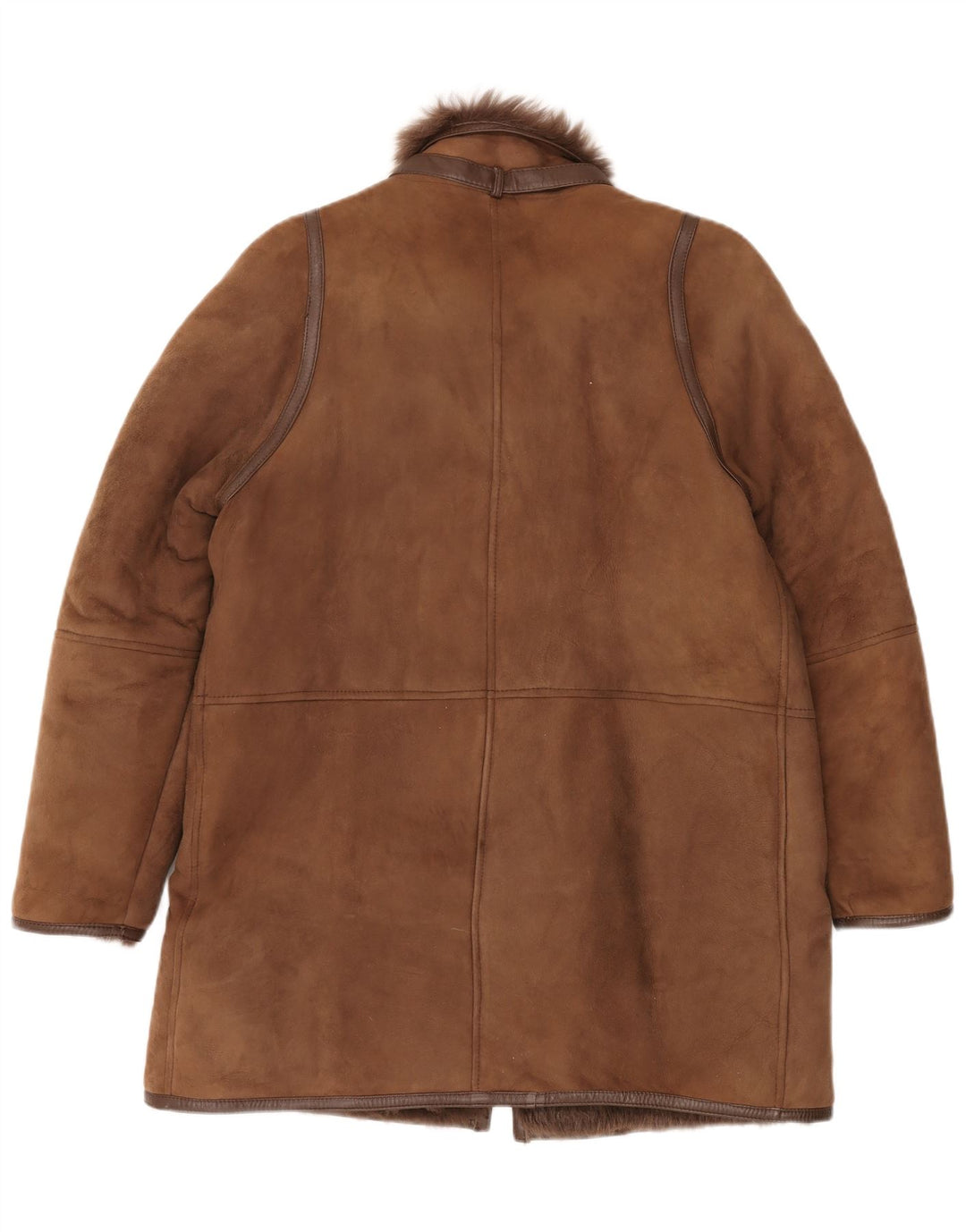 Cappotto in shearling vintage da donna EU 42 XL Marrone